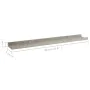 Wall shelves 4 units concrete gray 60x9x3 cm by vidaXL, Shelves and shelves - Ref: Foro24-326705, Price: 31,46 €, Discount: %