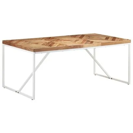 Solid acacia and mango wood dining table 180x90x76 cm by vidaXL, Kitchen and dining tables - Ref: Foro24-323551, Price: 294,9...