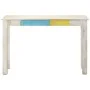 Rough white mango wood console table 115x35x77 cm by vidaXL, Side tables - Ref: Foro24-323556, Price: 83,83 €, Discount: %
