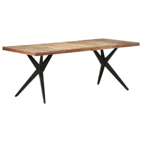 Esstisch aus recyceltem Massivholz, 200 x 90 x 76 cm von vidaXL, Küchen- und Esstische - Ref: Foro24-323573, Preis: 379,61 €,...