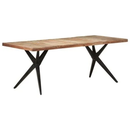 Esstisch aus recyceltem Massivholz, 200 x 90 x 76 cm von vidaXL, Küchen- und Esstische - Ref: Foro24-323573, Preis: 379,59 €,...