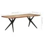 Esstisch aus recyceltem Massivholz, 200 x 90 x 76 cm von vidaXL, Küchen- und Esstische - Ref: Foro24-323573, Preis: 379,59 €,...