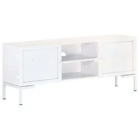 Massives Mangoholz TV-Möbel in Weiß 115x30x46 cm von vidaXL, TV-Möbel - Ref: Foro24-323580, Preis: 106,64 €, Rabatt: %