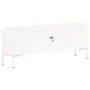 Solid white mango wood TV stand 115x30x46 cm by vidaXL, TV Furniture - Ref: Foro24-323580, Price: 106,64 €, Discount: %