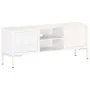 Massives Mangoholz TV-Möbel in Weiß 115x30x46 cm von vidaXL, TV-Möbel - Ref: Foro24-323580, Preis: 106,64 €, Rabatt: %
