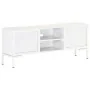 Massives Mangoholz TV-Möbel in Weiß 115x30x46 cm von vidaXL, TV-Möbel - Ref: Foro24-323580, Preis: 106,64 €, Rabatt: %