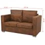 vidaXl Artificial Suede Leather 2-Piece Sofa Set by vidaXL, Sofas - Ref: Foro24-274883, Price: 642,75 €, Discount: %