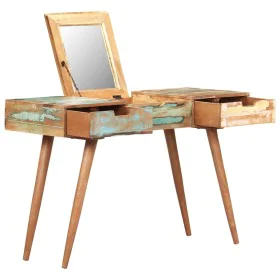 Dressing table with mirror solid recycled wood 112x45x76 cm by vidaXL, Bedroom Dressers - Ref: Foro24-323591, Price: 197,77 €...