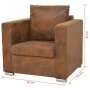 vidaXl Artificial Suede Leather 2-Piece Sofa Set by vidaXL, Sofas - Ref: Foro24-274883, Price: 642,75 €, Discount: %