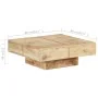 Solid mango wood coffee table 80x80x28 cm by vidaXL, Coffee table - Ref: Foro24-323592, Price: 182,42 €, Discount: %