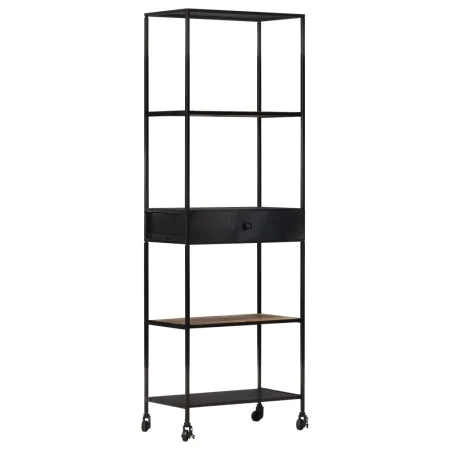Rough mango wood and iron shelf 60x35x180 cm by vidaXL, Bookcases and shelves - Ref: Foro24-323735, Price: 134,59 €, Discount: %
