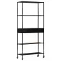 Raue Mangoholz- und Eisenregal 80x35x180 cm von vidaXL, Bücherregale und Regale - Ref: Foro24-323734, Preis: 144,82 €, Rabatt: %