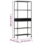 Rough mango wood and iron shelf 80x35x180 cm by vidaXL, Bookcases and shelves - Ref: Foro24-323734, Price: 144,82 €, Discount: %