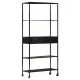 Rough mango wood and iron shelf 80x35x180 cm by vidaXL, Bookcases and shelves - Ref: Foro24-323734, Price: 144,82 €, Discount: %