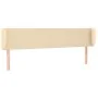Cream fabric headboard 203x23x78/88 cm by vidaXL, Headboards and footboards - Ref: Foro24-3116891, Price: 89,87 €, Discount: %