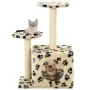 Rascador para gatos con poste de sisal 60 cm huellas beige de vidaXL, Mobiliario para gatos - Ref: Foro24-170520, Precio: 34,...