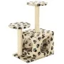 Cat scratching post with sisal post 60 cm beige prints by vidaXL, Cat furniture - Ref: Foro24-170520, Price: 34,41 €, Discoun...