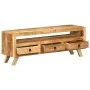 Solid mango wood TV cabinet 110x30x40 cm by vidaXL, TV Furniture - Ref: Foro24-337064, Price: 258,83 €, Discount: %