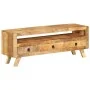 Solid mango wood TV cabinet 110x30x40 cm by vidaXL, TV Furniture - Ref: Foro24-337064, Price: 258,83 €, Discount: %