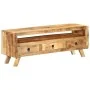 Solid mango wood TV cabinet 110x30x40 cm by vidaXL, TV Furniture - Ref: Foro24-337064, Price: 258,83 €, Discount: %