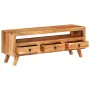 Solid acacia wood TV cabinet 110x30x40 cm by vidaXL, TV Furniture - Ref: Foro24-337065, Price: 177,04 €, Discount: %