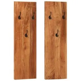 Wandgarderoben 2 Stk. massives Akazienholz 36x3x110 cm von vidaXL, Hut- und Garderobenständer - Ref: Foro24-337068, Preis: 98...