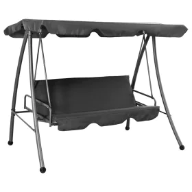 Rocking garden bench and anthracite steel canopy 192x118x175 cm by vidaXL, Garden rockers - Ref: Foro24-45072, Price: 202,30 ...