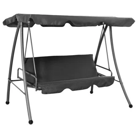 Rocking garden bench and anthracite steel canopy 192x118x175 cm by vidaXL, Garden rockers - Ref: Foro24-45072, Price: 208,27 ...