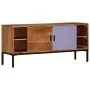 Solid acacia wood TV cabinet honey brown and gray 110x30x50 cm by vidaXL, TV Furniture - Ref: Foro24-337076, Price: 122,13 €,...