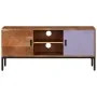 Solid acacia wood TV cabinet honey brown and gray 110x30x50 cm by vidaXL, TV Furniture - Ref: Foro24-337076, Price: 122,13 €,...