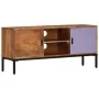 Solid acacia wood TV cabinet honey brown and gray 110x30x50 cm by vidaXL, TV Furniture - Ref: Foro24-337076, Price: 122,13 €,...