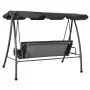 Rocking garden bench and anthracite steel canopy 192x118x175 cm by vidaXL, Garden rockers - Ref: Foro24-45072, Price: 208,27 ...