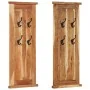 Coat racks, 2 units, solid acacia wood, 38x100 cm by vidaXL, Hat and coat racks - Ref: Foro24-337854, Price: 121,02 €, Discou...
