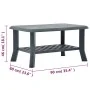 Mesa de centro de plástico verde 90x60x46 cm de vidaXL, Mesas de centro - Ref: Foro24-48794, Precio: 64,64 €, Descuento: %