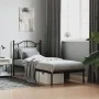 Bed frame with black metal headboard 90x200 cm by vidaXL, Beds and slatted bases - Ref: Foro24-353432, Price: 76,12 €, Discou...