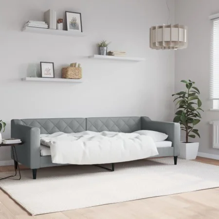 Hellgraues Schlafsofa aus Stoff, 80 x 200 cm von vidaXL, Betten und Lattenroste - Ref: Foro24-354156, Preis: 183,21 €, Rabatt: %
