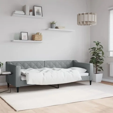 Sofá cama tela gris claro 80x200 cm de vidaXL, Camas y somieres - Ref: Foro24-354156, Precio: 183,21 €, Descuento: %
