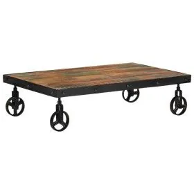 Coffee table with wheels solid recycled wood 100x60x26 cm by vidaXL, Coffee table - Ref: Foro24-338016, Price: 113,76 €, Disc...