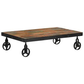 Couchtisch mit Rollen aus massivem Recyclingholz 100x60x26 cm von vidaXL, Couchtisch - Ref: Foro24-338016, Preis: 113,76 €, R...