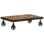 Couchtisch mit Rollen aus massivem Recyclingholz 100x60x26 cm von vidaXL, Couchtisch - Ref: Foro24-338016, Preis: 113,76 €, R...