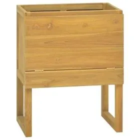 Solid teak wood bathroom cabinet 60x45x75 cm by vidaXL, Lockers and storage cabinets - Ref: Foro24-338247, Price: 102,83 €, D...