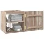 Wand-Badezimmerschrank aus massivem Teakholz, 41 x 38 x 40 cm von vidaXL, Schließfächer und Lagerschränke - Ref: Foro24-33825...