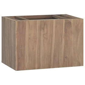 Solid teak wood wall bathroom cabinet 60x39x40 cm by vidaXL, Lockers and storage cabinets - Ref: Foro24-338253, Price: 88,69 ...