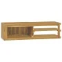 Armario de baño de pared madera maciza de teca 110x40x30 cm de vidaXL, Taquillas y armarios de almacenamiento - Ref: Foro24-3...