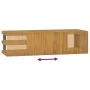 Wand-Badezimmerschrank aus massivem Teakholz, 110 x 40 x 30 cm von vidaXL, Schließfächer und Lagerschränke - Ref: Foro24-3382...