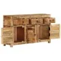 Solid mango wood sideboard 110x35x65 cm by vidaXL, Sideboards - Ref: Foro24-338427, Price: 389,64 €, Discount: %