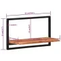 Estantes de pared 2 unidades madera maciza acacia 60x25x35 cm de vidaXL, Estantes y estanterías - Ref: Foro24-338459, Precio:...
