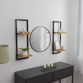 Wall shelves 2 units solid acacia wood 25x25x75 cm by vidaXL, Shelves and shelves - Ref: Foro24-338462, Price: 64,87 €, Disco...