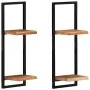 Wandregale 2 Stück massives Akazienholz 25x25x75 cm von vidaXL, Regale und Regale - Ref: Foro24-338462, Preis: 64,87 €, Rabat...