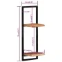 Wandregale 2 Stück massives Akazienholz 25x25x75 cm von vidaXL, Regale und Regale - Ref: Foro24-338462, Preis: 64,87 €, Rabat...